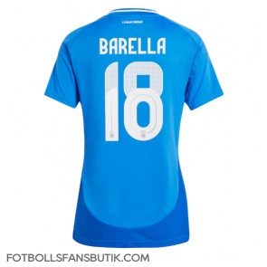 Italien Nicolo Barella #18 Replika Hemmatröja Damer EM 2024 Kortärmad